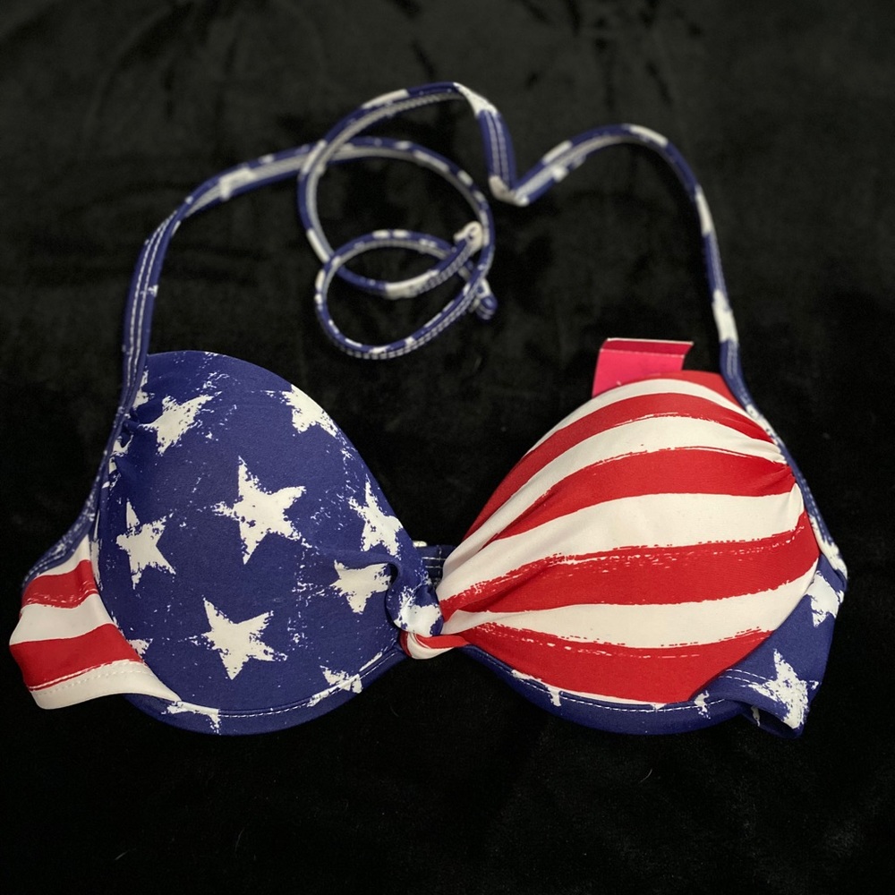 Xhilaration American flag swim suit top
